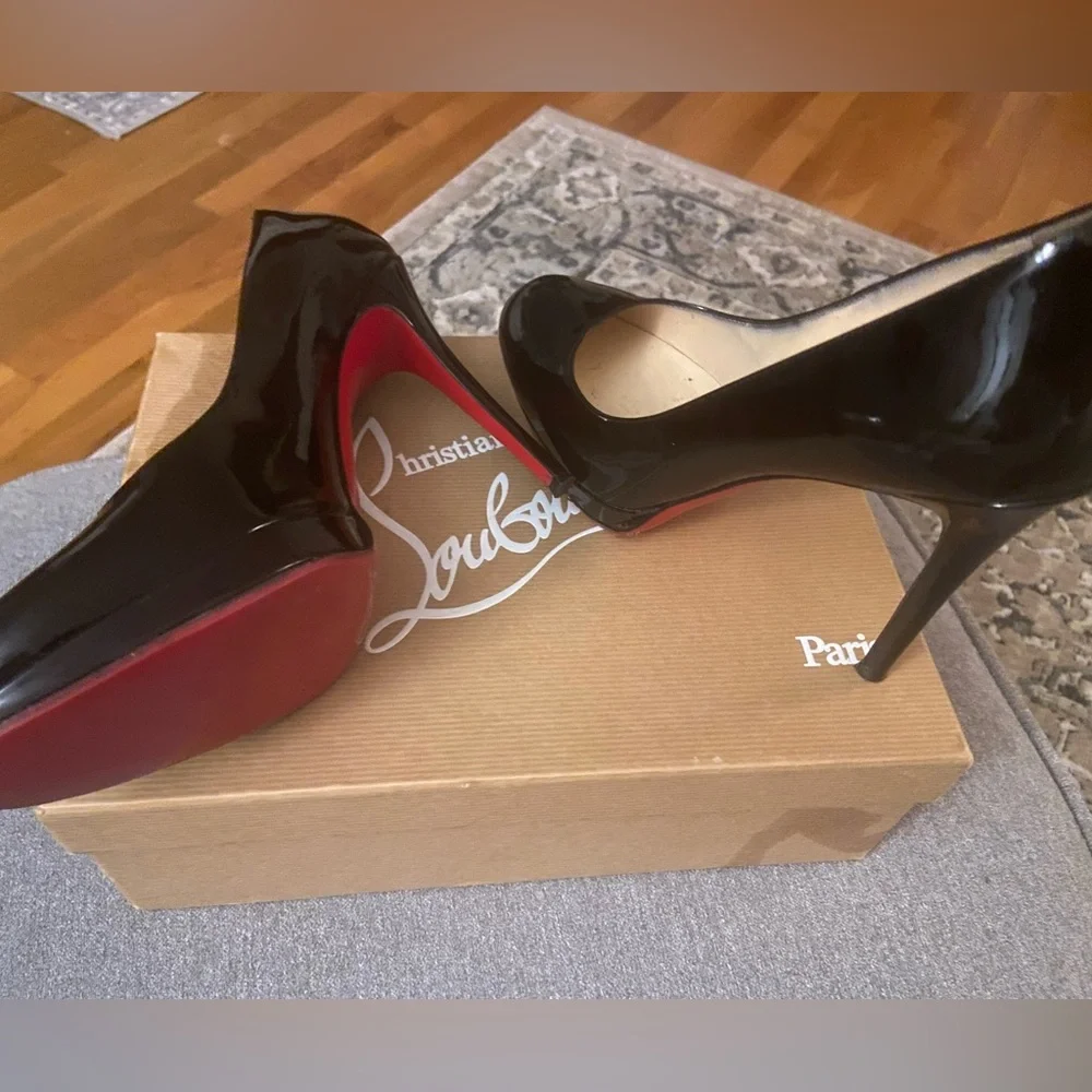 Authentic Christian Louboutin “NEW SIMPLE PUMP 120 patent-. European size 40.5 - Picture 1 of 6